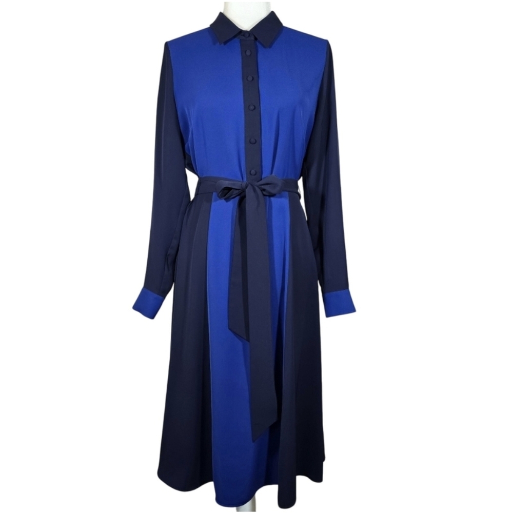 Boden Blue Betty Midi Shirt Dress Womens Size 8R